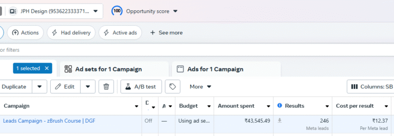 ₹40K+ Ad Spend - 236 Student Leads